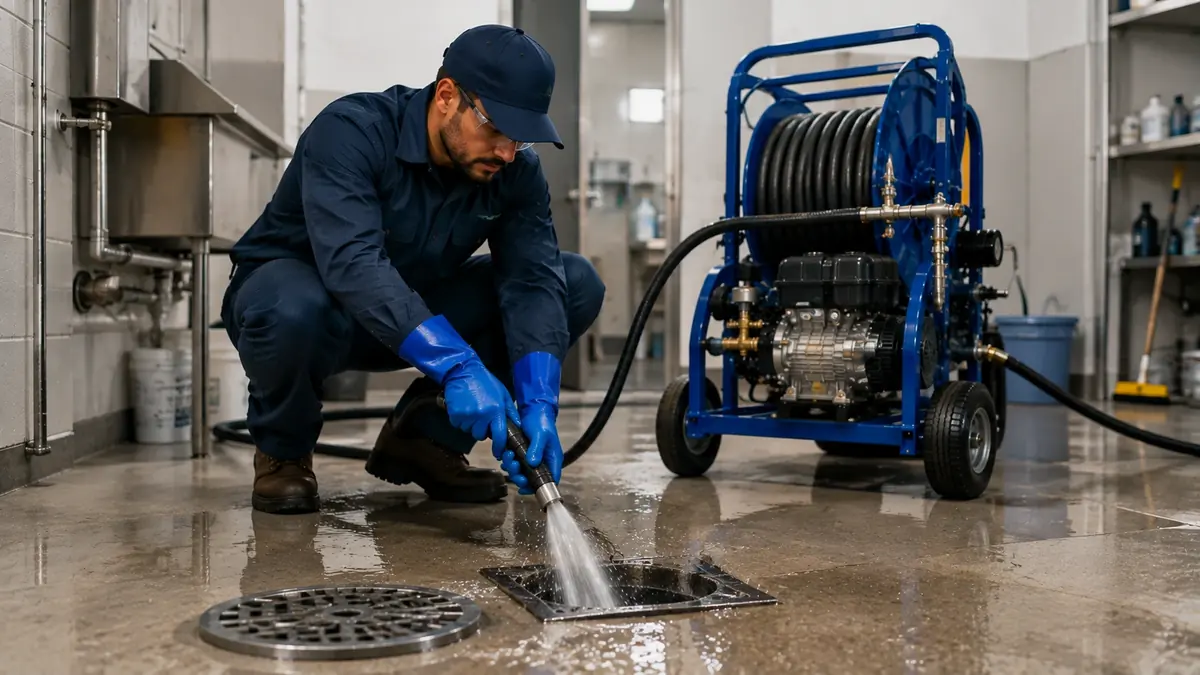 Floor Drain Hydro Jet Cleaning in Buellton